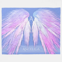 ANGEL AILES Monogramme Dreamy rose doux bleu