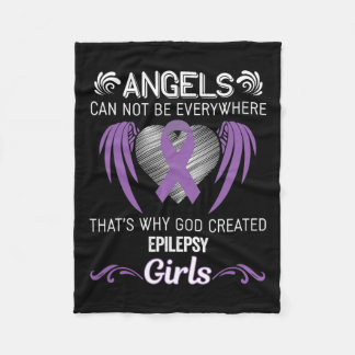 Couverture Polaire Angel Girl - Epilepsy Awareness Supporter Ribbon