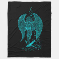 Angel perdu en amour, noir et vert Design