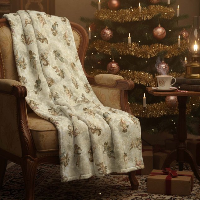 Couverture Polaire Angels vintages Glittering Gold ID136 (Créateur téléchargé)