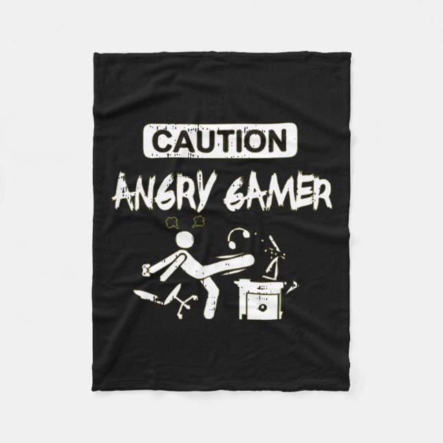 Couverture Polaire Angry Gamer Computer Funny Video Game Gig (Devant)