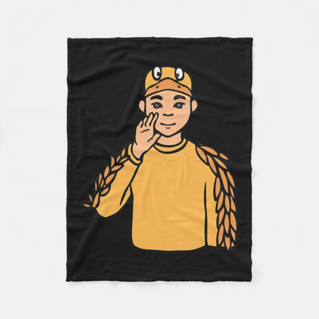 Couverture Polaire Animal Asl Gesture main Sourds Acteurs de perte d' (Devant)