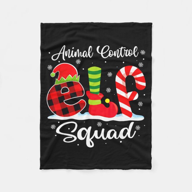 Couverture Polaire Animal Control Elf Squad Christmas Officer Matchin (Devant)
