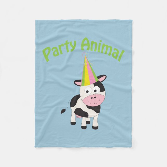 Couverture Polaire Animal de fête ! Vache (Devant)