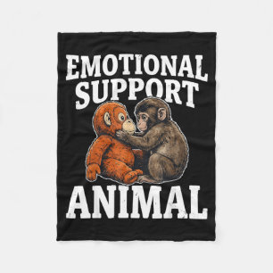 Couverture Polaire Animal de soutien émotionnel mignon poing singe pe