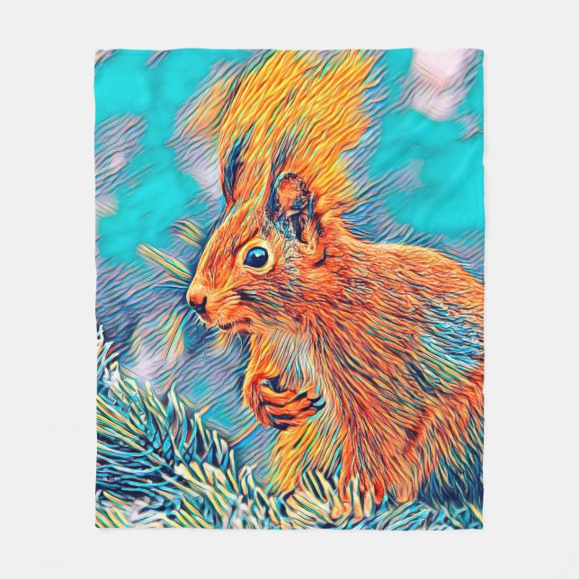 Couverture Polaire AnimalMix_Squirrel_001 (Devant)