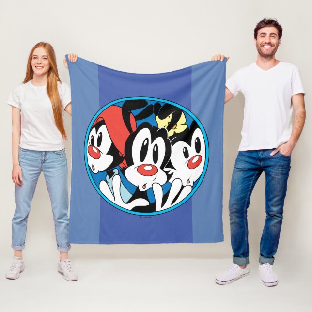 Couverture Polaire Animaniacs | Warner Siblings Circle Graphic (En situation)