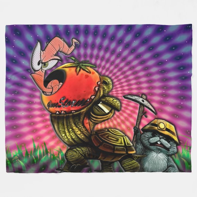 Couverture Polaire Animaux Animés super (Devant (Horizontal))