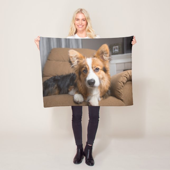 Couverture Polaire Animaux de bébés cutest | Coiffeuse à cheveux long (En situation)