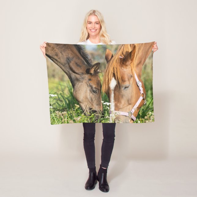 Couverture Polaire Animaux de bébés cutest | Colt à cheval (En situation)