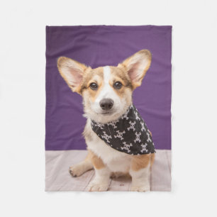 Couverture Polaire Animaux de bébés cutest Corgi Puppy Skull Bandan