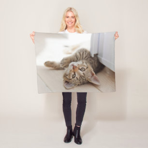 Couverture Polaire Animaux de bébés cutest   Shorthair Tabby Kitten