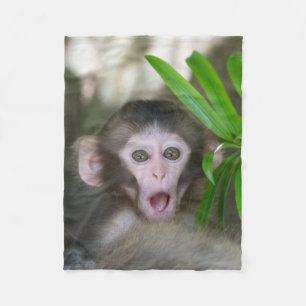 Couverture Polaire Animaux de bébés cutest   Singe des neiges surpris