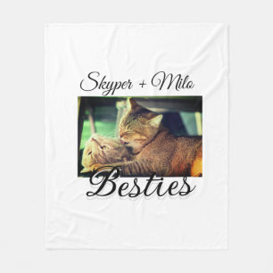 Couverture Polaire Animaux de compagnie amis besties ajouter nom anim