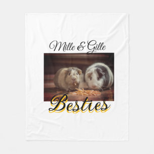 Couverture Polaire Animaux de compagnie amis besties ajouter nom anim