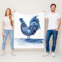Animaux de ferme de bleu de cobalt - coq