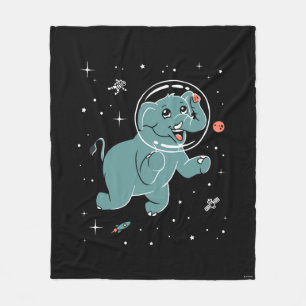 Couverture Polaire Animaux éléphants dans l'espace