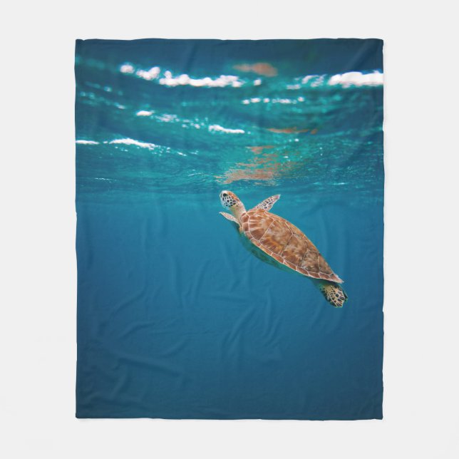 Couverture Polaire Animaux marins cool (Devant)