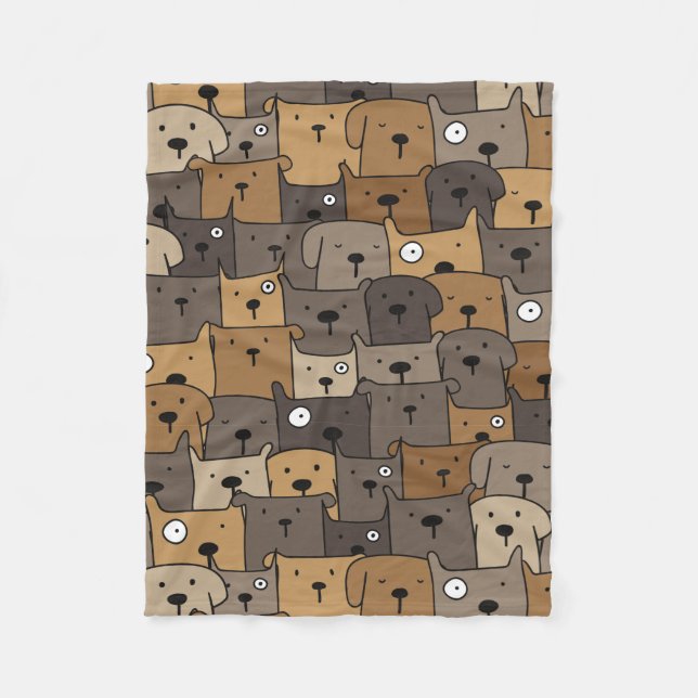 Couverture Polaire Animaux motifs adorables Chiens Adulte (Devant)