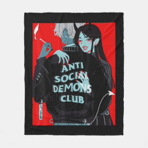 Couverture Polaire Anime Girl Kawaii Waifu Egirl esthétique Japonaise