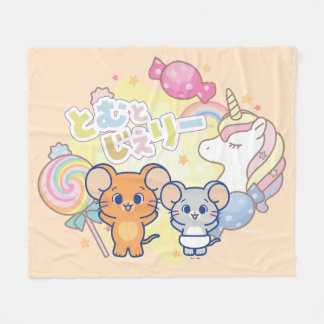 Couverture Polaire Anime Magique Candyland avec Jerry et Tuffy