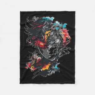 Couverture Polaire Anime Manga Motif Tattoo Art Anime