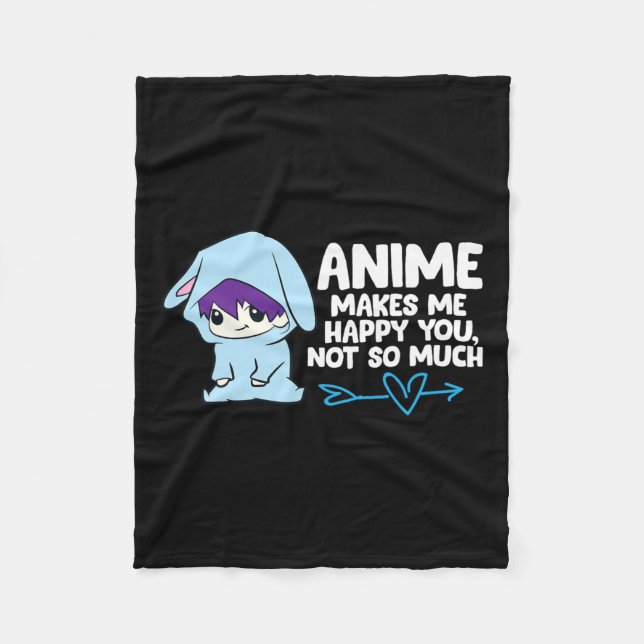 Couverture Polaire Anime Me Rend Heureux De Vous (Devant)