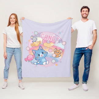 Couverture Polaire Anime Tom et Jerry Candy Party