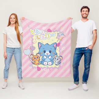Couverture Polaire Anime Tom et Jerry Strawberry Fun