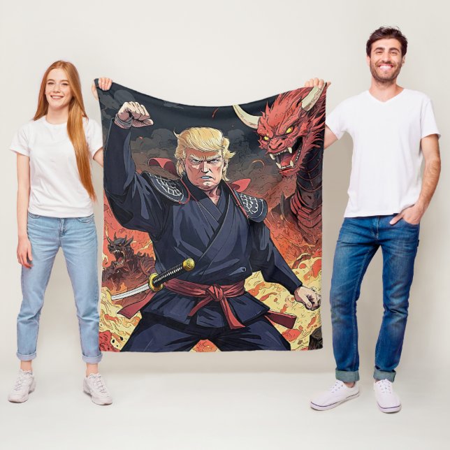Couverture Polaire Anime Trump - Première levée (En situation)