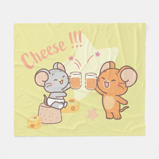 Couverture Polaire Anime Tuffy et Jerry Cheese au fromage (Devant (Horizontal))
