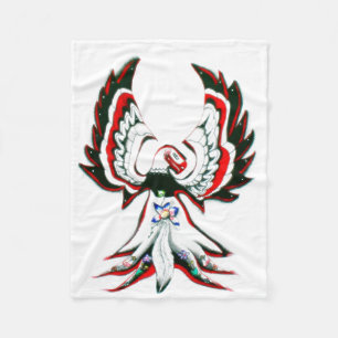 Couverture Polaire Anishinaabe Thunderbird Warm Cosy Fleece Blanket