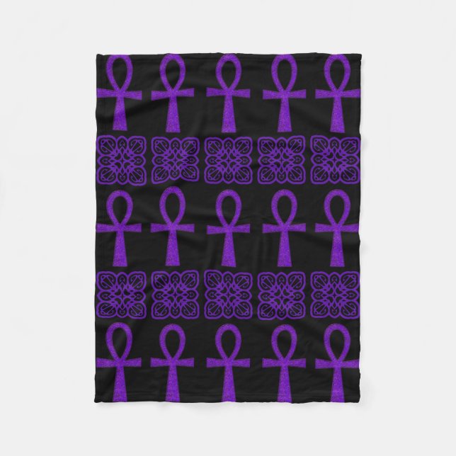 Couverture Polaire Ankh violet (Devant)