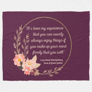 Couverture Polaire Anne Of Green Gables Citation I - Style mignon