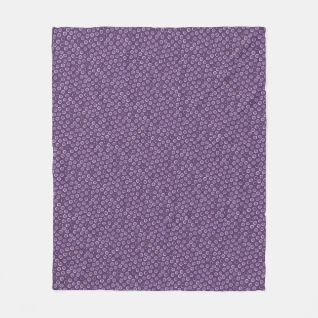 Couverture Polaire Anneaux d'argent Motif violet Blanche polaire (Devant)