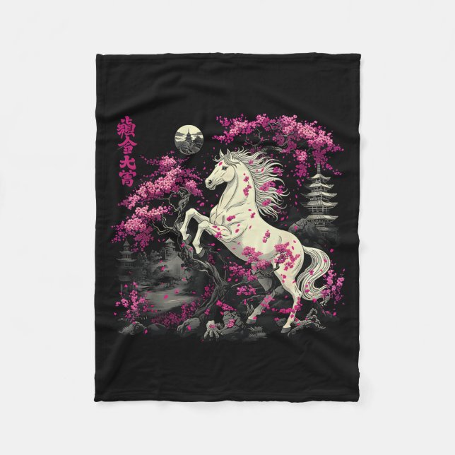 Couverture Polaire Année du cheval 2026 chinois  (Devant)