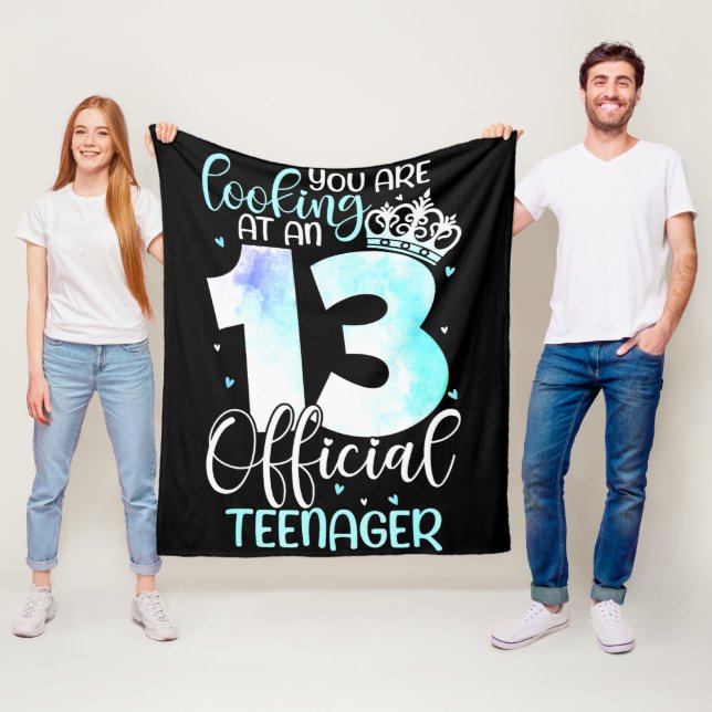 Couverture Polaire Anniversaire 13 Ans Filles Mignonnes Adolescente O (En situation)
