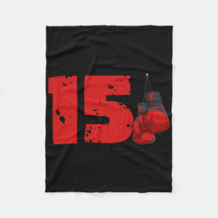 Couverture Polaire Anniversaire 15 ans Boxe Boxeur de quinze ans Nais