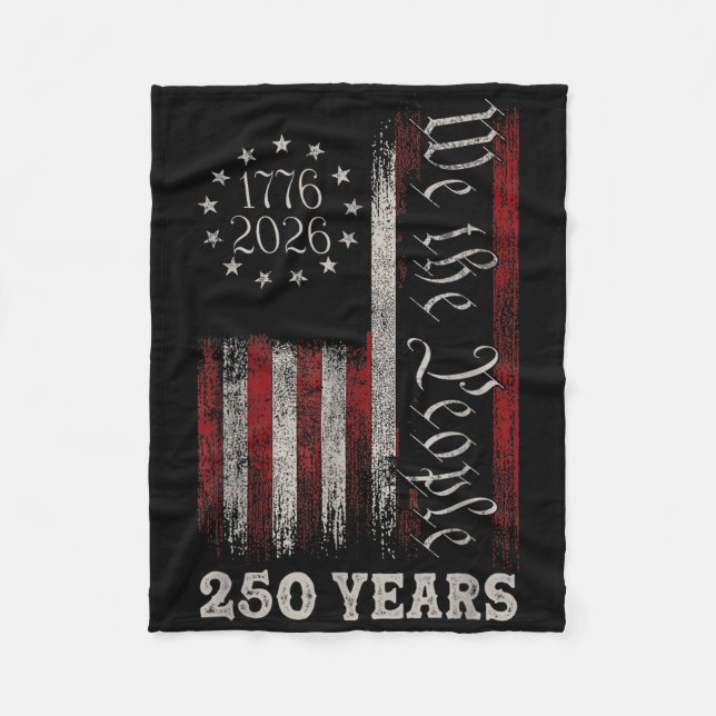 Couverture Polaire Anniversaire 250 ans d'Amérique Drapeau américain  (Devant)