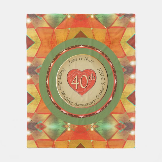 Couverture Polaire Anniversaire Blanche en polaire (Devant)