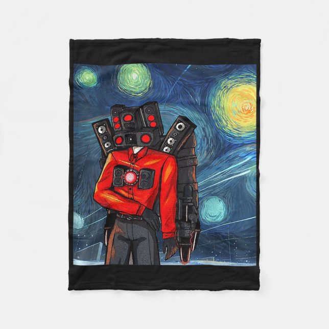 Couverture Polaire Anniversaire Boy Speakerman jeu de contrôleur vidé (Devant)