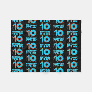 Couverture Polaire Anniversaire de enfant 10 ans 10e anniversaire fil