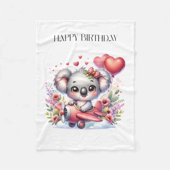 Couverture Polaire Anniversaire de Koala Volant (Devant)