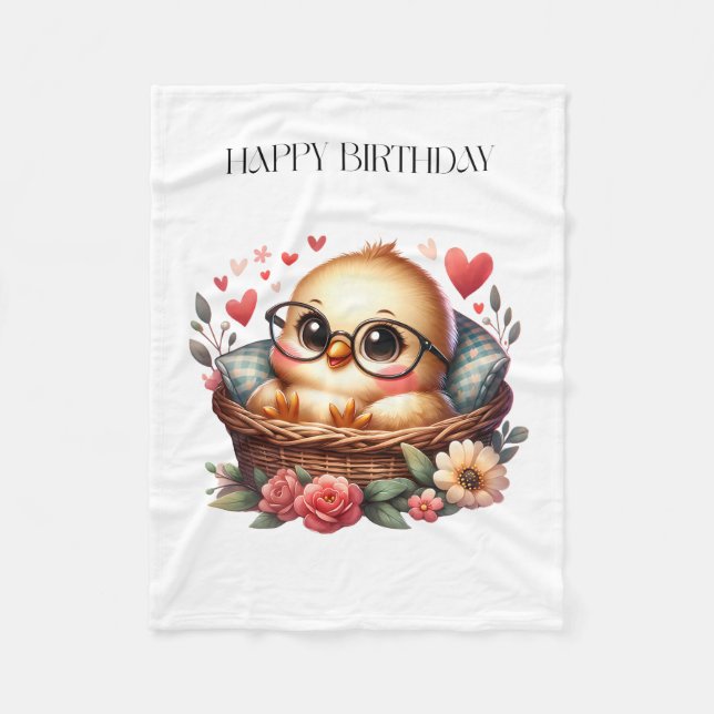 Couverture Polaire Anniversaire de la poulette intelligente (Devant)