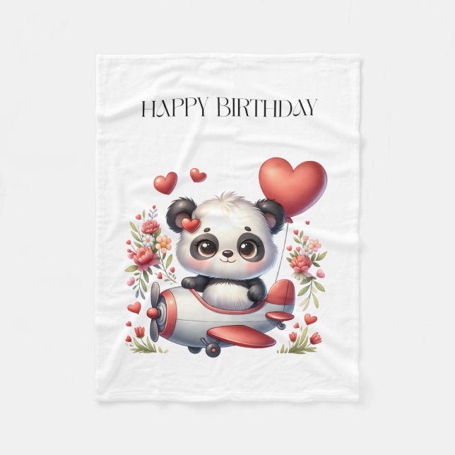 Couverture Polaire Anniversaire de Panda Pilote (Devant)