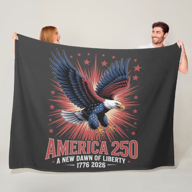 Couverture Polaire Anniversaire des 250 ans de l'Amérique (En situation)
