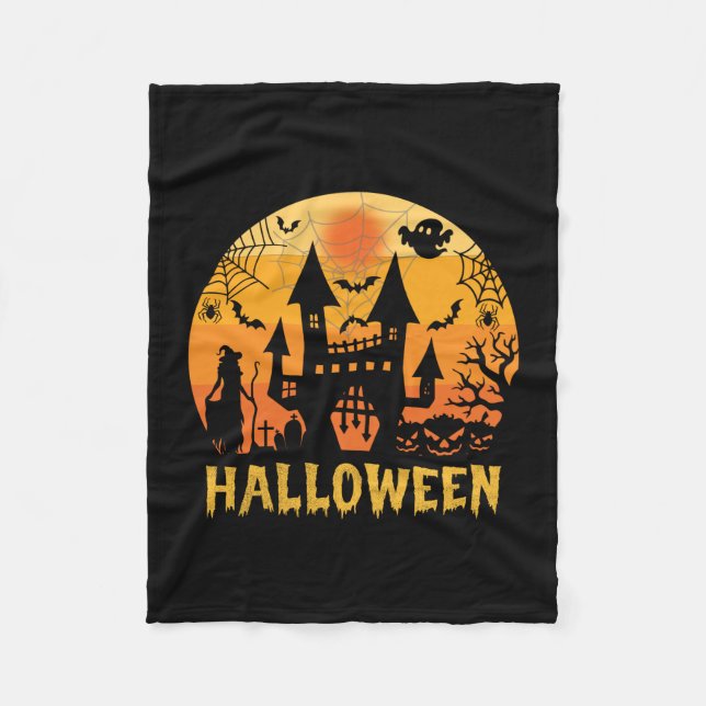Couverture Polaire Anniversaire d'Halloween (Devant)