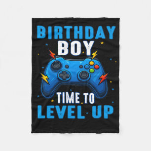 Couverture Polaire Anniversaire Garçon Temps De Niveau Up Gamer Jeu V