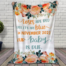 Annonce de naissance Les roses sont rouges, les vi