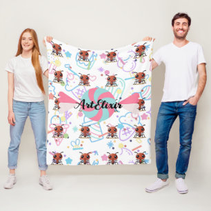 Couverture Polaire Ant Sweet Pastel Color Print